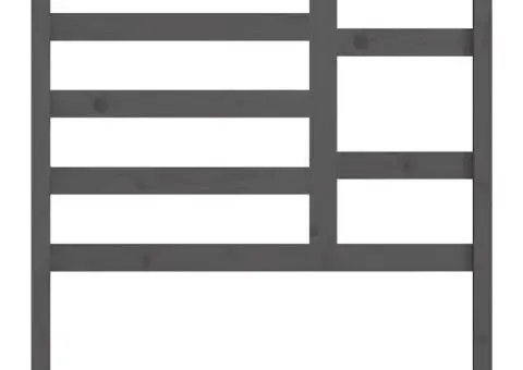 Tăblie de pat, gri, 96x4x104 cm, lemn masiv de pin - 4/5