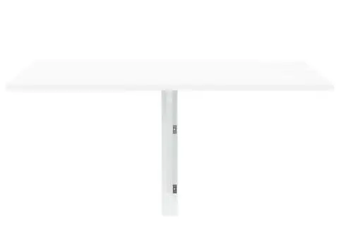 Masă perete pliantă alb extralucios 100x60x56 cm lemn compozit - 4/5
