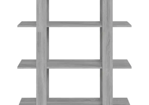 Bibliotecă/Separator cameră, gri sonoma, 100x30x123,5 cm - 3/5