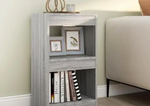 Bibliotecă/Separator cameră, gri sonoma, 40x30x72 cm - 1/5