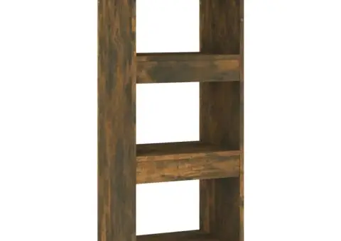 Bibliotecă/Separator cameră, stejar fumuriu, 40x30x103 cm, PAL - 2/5