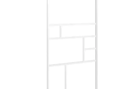 Perete pentru cabină de duș walk-in, alb, 100x195cm, sticlă ESG - 2/5