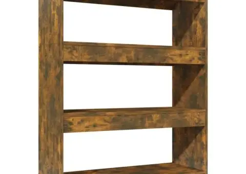 Bibliotecă/Separator cameră, stejar, 80x30x103cm, lemn compozit - 2/5