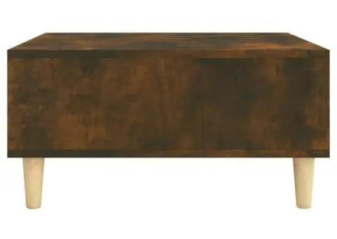 Masă de cafea, stejar fumuriu, 60x60x30 cm, lemn prelucrat - 5/5