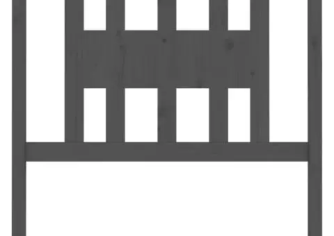 Tăblie de pat, gri, 81x4x100 cm, lemn masiv de pin - 3/5