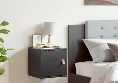 Dulap de perete, negru, 31,5x30x30 cm, lemn masiv de pin - 1/5