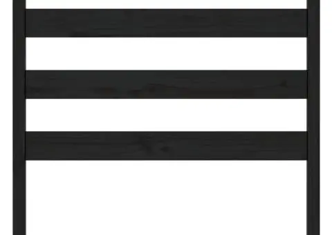 Tăblie de pat, negru, 96x4x100 cm, lemn masiv de pin - 4/5