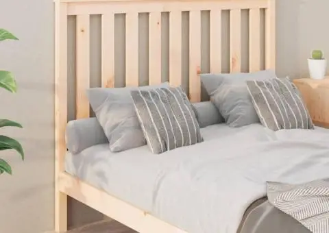 Tăblie de pat, 141x6x101 cm, lemn masiv de pin - 4/5