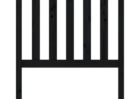 Tăblie de pat, negru, 81x6x101 cm, lemn masiv de - 3/5