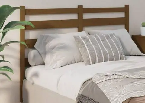 Tăblie de pat, maro miere, 186x4x100 cm, lemn masiv de pin - 1/5