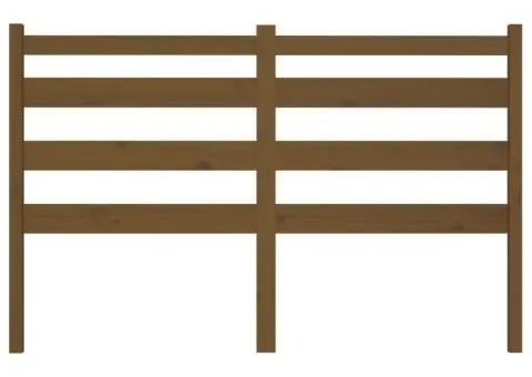 Tăblie de pat, maro miere, 186x4x100 cm, lemn masiv de pin - 4/5