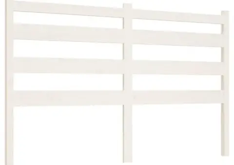 Tăblie de pat, alb, 166x4x100 cm, lemn masiv de pin - 2/5