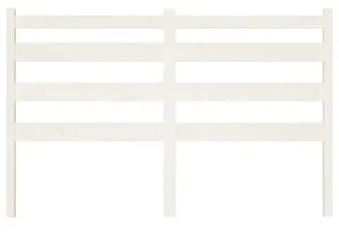Tăblie de pat, alb, 166x4x100 cm, lemn masiv de pin - 4/5
