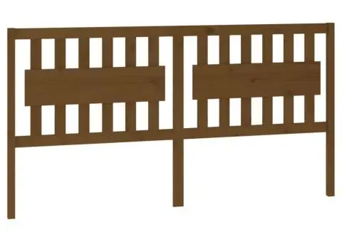 Tăblie de pat, maro miere, 185,5x4x100 cm, lemn masiv de pin - 2/5