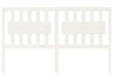Tăblie de pat, alb, 155,5x4x100 cm, lemn masiv de pin - 3/5