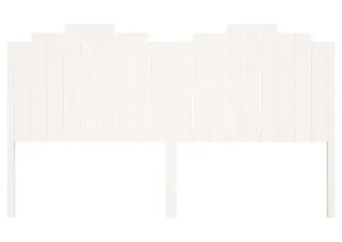 Tăblie de pat, alb, 186x4x110 cm, lemn masiv de pin - 4/5