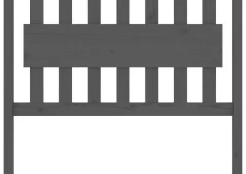 Tăblie de pat, gri, 105,5x4x100 cm, lemn masiv de pin - 3/5