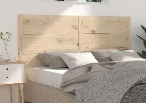 Tăblie de pat, 206x4x100 cm, lemn masiv de pin - 1/5