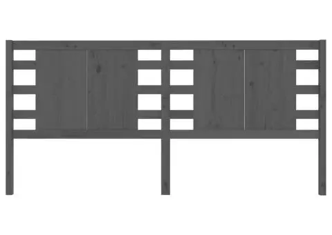 Tăblie de pat, gri, 166x4x100 cm, lemn masiv de pin - 3/5