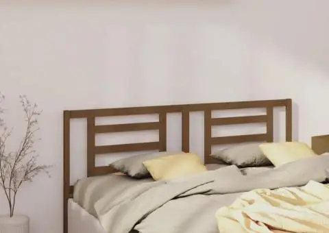 Tăblie de pat, maro miere, 186x4x100 cm, lemn masiv de pin - 1/5