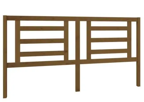 Tăblie de pat, maro miere, 186x4x100 cm, lemn masiv de pin - 2/5