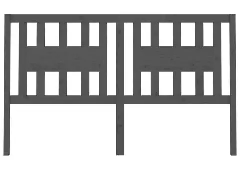 Tăblie de pat, gri, 186x4x100 cm, lemn masiv de pin - 3/5