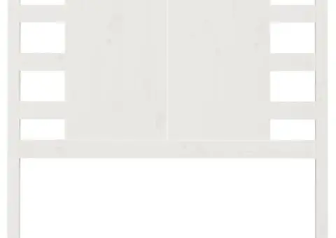 Tăblie de pat, alb, 106x4x100 cm, lemn masiv de pin - 3/5