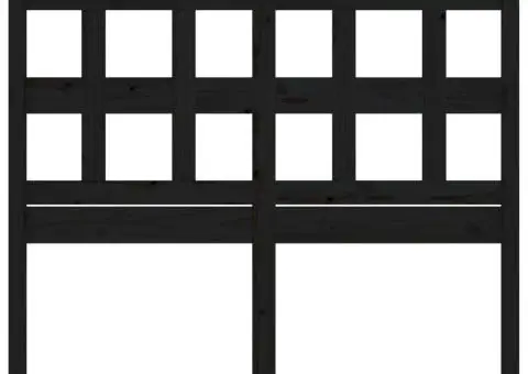 Tăblie de pat, negru, 165,5x4x100 cm, lemn masiv de pin - 4/5