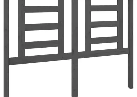 Tăblie de pat, gri, 126x4x100 cm, lemn masiv de pin - 2/5