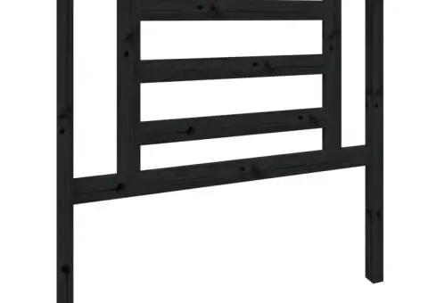 Tăblie de pat, negru, 96x4x100 cm, lemn masiv de pin - 2/5