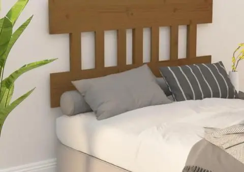 Tăblie de pat, maro miere, 138,5x3x81 cm, lemn masiv de pin - 5/5