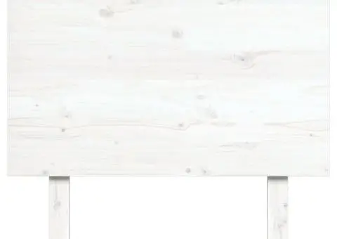 Tăblie de pat, alb, 94x6x82,5 cm, lemn masiv de pin - 3/5