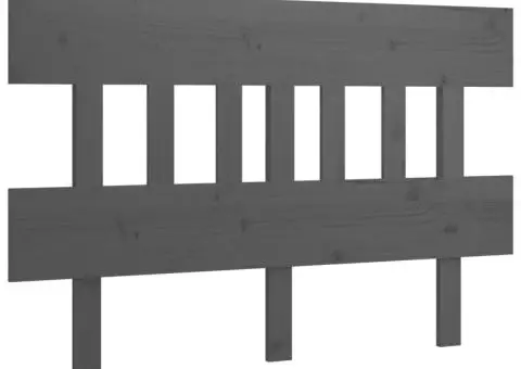 Tăblie de pat, gri, 163,5x3x81 cm, lemn masiv de pin - 2/5