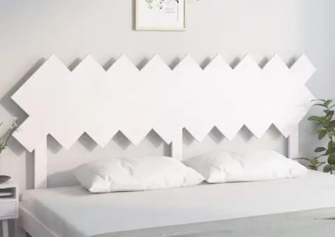 Tăblie de pat, alb, 178x3x80,5 cm, lemn masiv de pin - 3/5