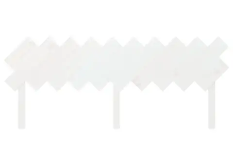 Tăblie de pat, alb, 196x3x80,5 cm, lemn masiv de pin - 4/5