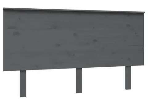Tăblie de pat, gri, 144x6x82,5 cm, lemn masiv de pin - 2/5