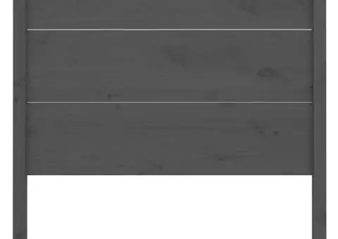 Tăblie de pat, gri, 96x4x100 cm, lemn masiv de pin - 4/5