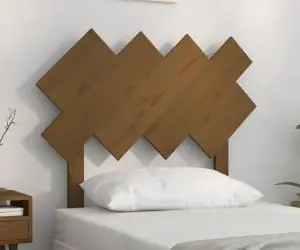 vidaXL Tăblie de pat, maro miere, 92x3x81 cm, lemn masiv de pin