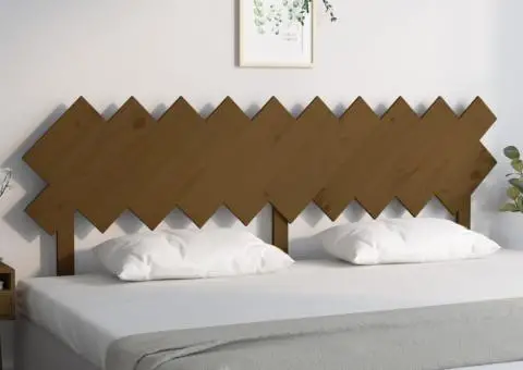 Tăblie de pat, maro miere, 196x3x80,5 cm, lemn masiv de pin - 1/5