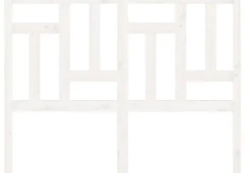 Tăblie de pat, alb, 155,5x4x100 cm, lemn masiv de pin - 3/5