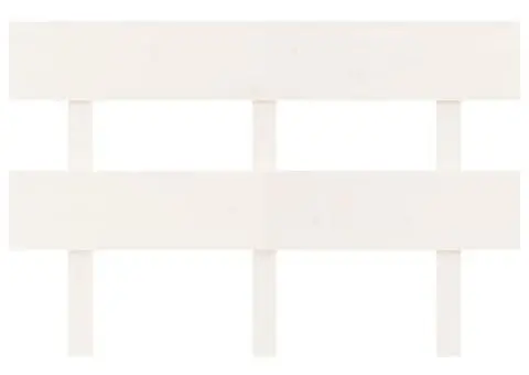 Tăblie de pat, alb, 124x3x81 cm, lemn masiv de pin - 3/5