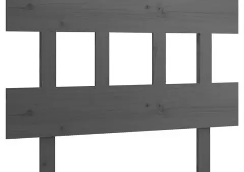 Tăblie de pat, gri, 103,5x3x81 cm, lemn masiv de pin - 2/5