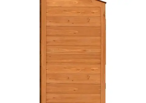 Șopron de grădină, maro, 55x52x112 cm, lemn masiv de brad - 5/5