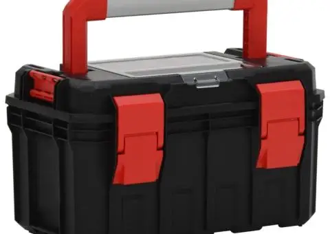 Cutie de scule, negru și roșu, 45x28x26,5 cm - 1/5