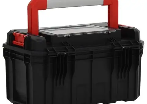 Cutie de scule, negru și roșu, 45x28x26,5 cm - 5/5