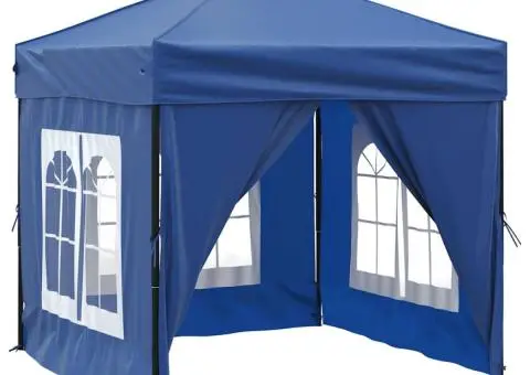 Cort pliabil pentru petrecere, pereți laterali, albastru, 2x2 m - 2/5