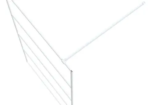 Paravan duș walk-in, alb, 115x195 cm, sticlă ESG transparentă - 5/5