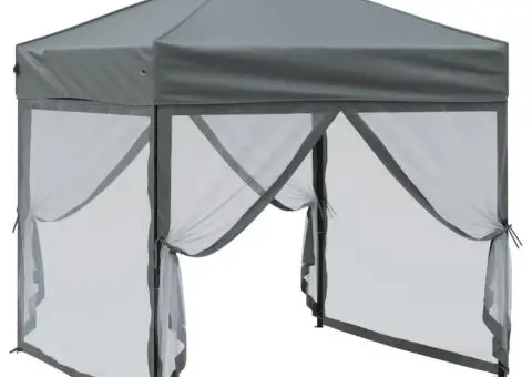 Cort pliabil pentru petrecere, pereți laterali, antracit, 2x2 m - 3/5