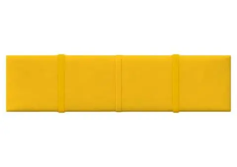 Panouri de perete, 12 buc., galben, 60x15 cm, Catifea, 1,08 m² - 3/5