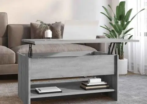 Măsuță de cafea, gri sonoma, 80x50x40 cm, lemn prelucrat - 1/5